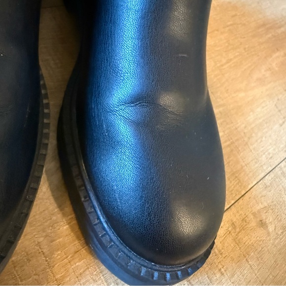 Blowfish Malibu Vienna boot vegan zipper stacked heel black size 8 - Picture 8 of 15